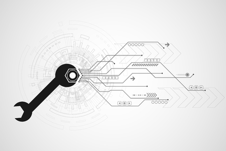 Vector abstract background technology circuit design.のイラスト素材