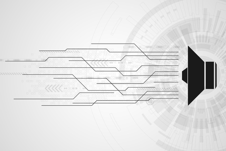 Vector abstract background technology sound concept.のイラスト素材