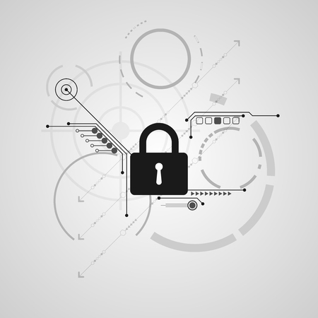 Vector abstract technology security design.のイラスト素材