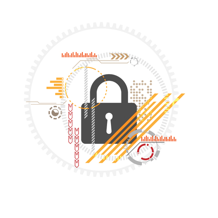 Vector abstract background technology security concept.のイラスト素材