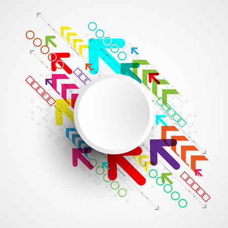 Vector abstract background technology arrow concept.のイラスト素材