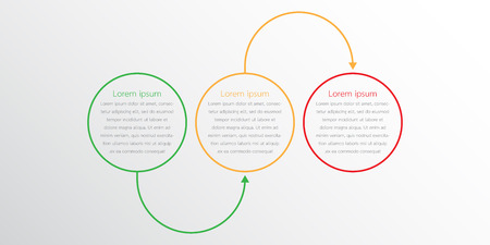 Vector infographic templates used for detailed reports. All 3 topics.のイラスト素材