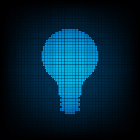 Vector technology digital light bulb.のイラスト素材