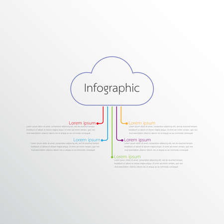 A Vector infographic templates used for detailed reports. All 5 topics.のイラスト素材