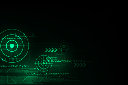 Vector background technology that leads to a goal in the digital world.のイラスト素材