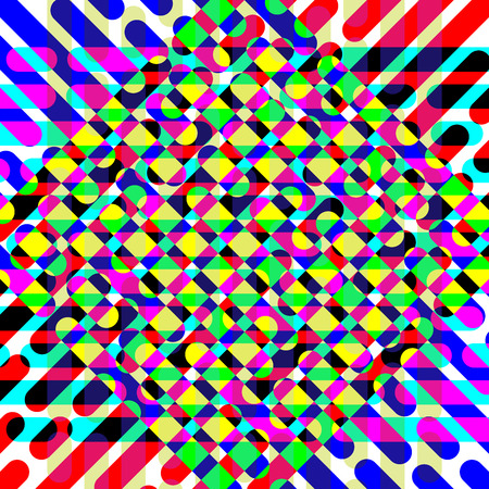 Colorful patterns come from geometry.のイラスト素材