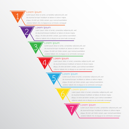 7 topic option templates used for detailed reportsのイラスト素材