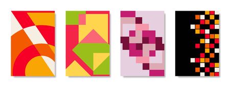 Vector background, geometric shapes, modern design in the concept of art. There are 4 types.