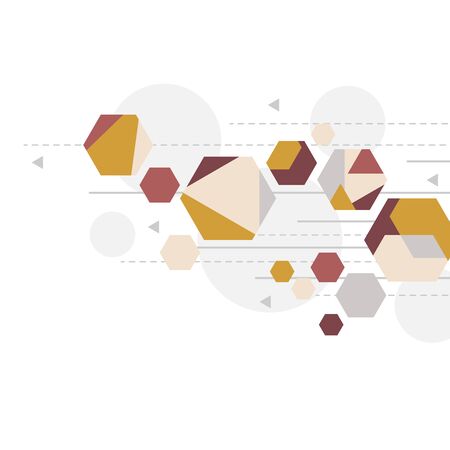 Vector background, geometric shapes, modern design in the concept of art.のイラスト素材