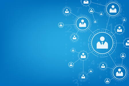 Networked communications systems are interconnected.のイラスト素材