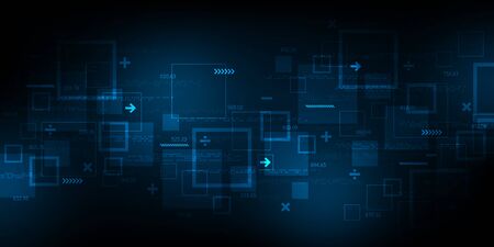 Data and digital systems that are complex.のイラスト素材