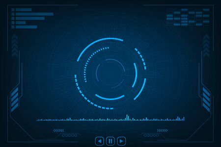 Vector background technology in the concept of audio.のイラスト素材