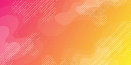 Colorful abstract background and gradation using minimal geometry and wave shape as an element.のイラスト素材