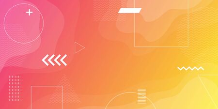 Colorful abstract background using minimal geometry as an element.のイラスト素材