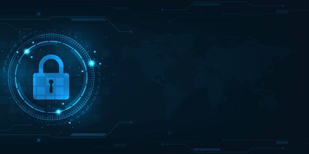 Vector background technology in the concept of security.のイラスト素材