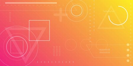 Colorful abstract background using minimal geometry as an element.