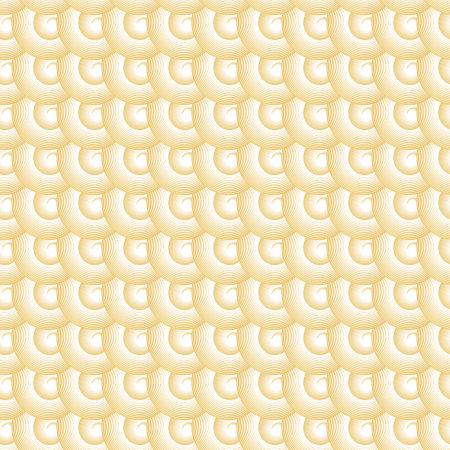 Seamless background with a filigree pattern that swirls in gold as the main element.のイラスト素材