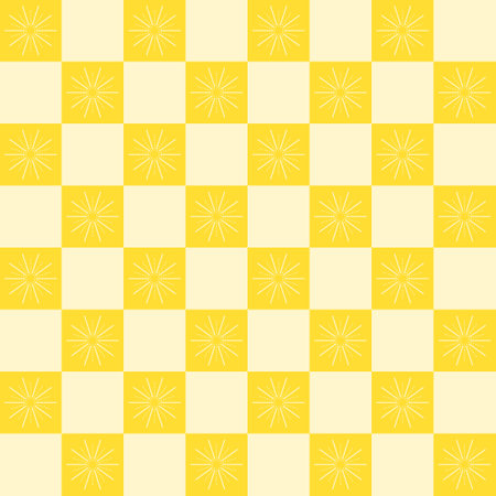 Seamless background with yellow squares patterned elements.のイラスト素材