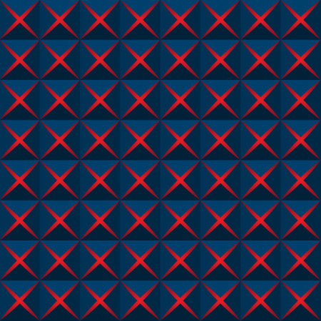 Seamless background with three-dimensional squares and crosses as elements.のイラスト素材