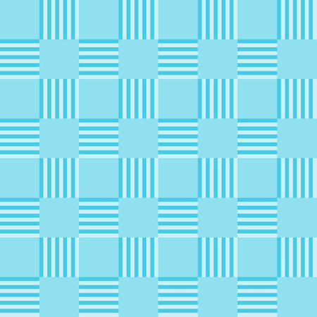 Seamless background with a blue grid pattern as the main element.のイラスト素材