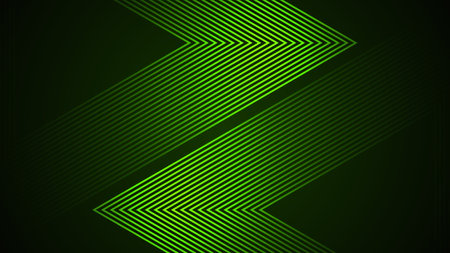 Dark green simple abstract background with lines in a wavy style geometric style as the main element.のイラスト素材