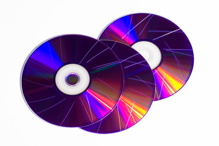 A few damaged optical mediaの写真素材