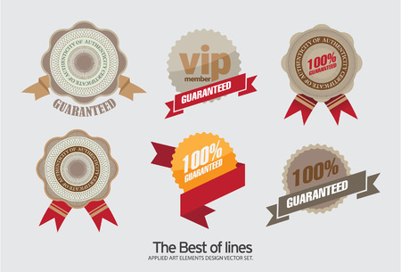 Set of retro vintage badges and labels.eps10のイラスト素材