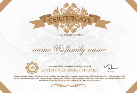 Premium VIP Certificate : Vector illustration of gold detailed certificate.のイラスト素材
