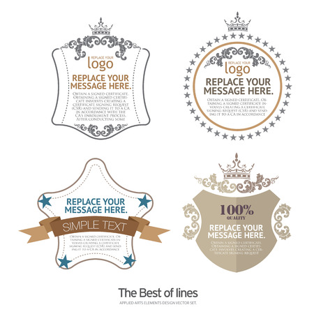 vector set: calligraphic design elements and page decoration - lots of useful elements to embellish your layoutのイラスト素材