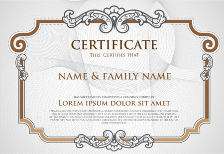 Certificate Design Template.のイラスト素材
