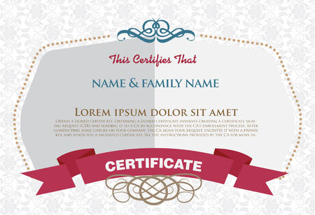 Vector illustration of gold detailed certificateのイラスト素材