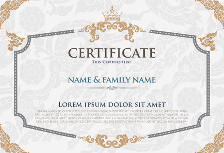 Vector illustration of gold detailed certificateのイラスト素材