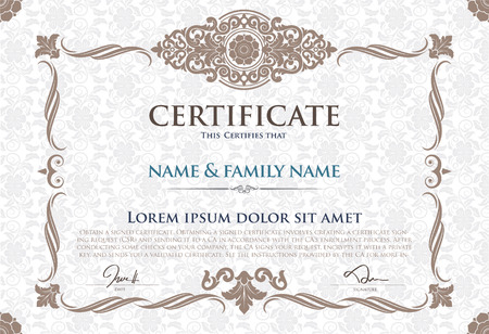 Vector illustration of gold detailed certificateのイラスト素材