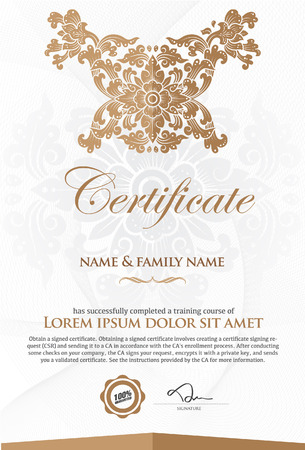 Certificate Design Template.のイラスト素材