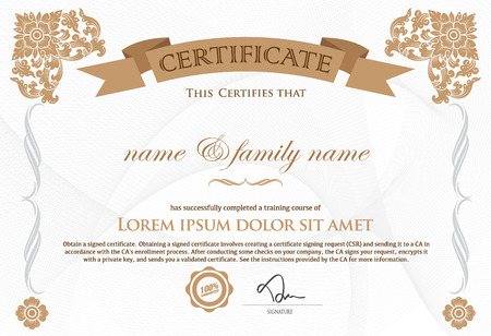 Certificate Design Template.のイラスト素材