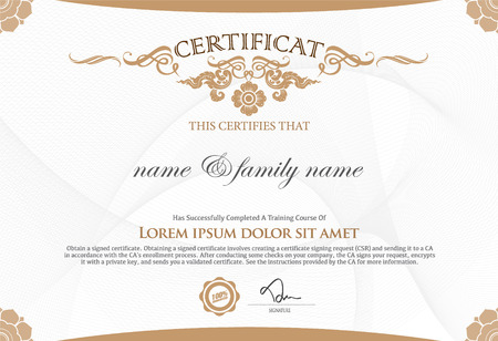 Certificate Design Template.のイラスト素材