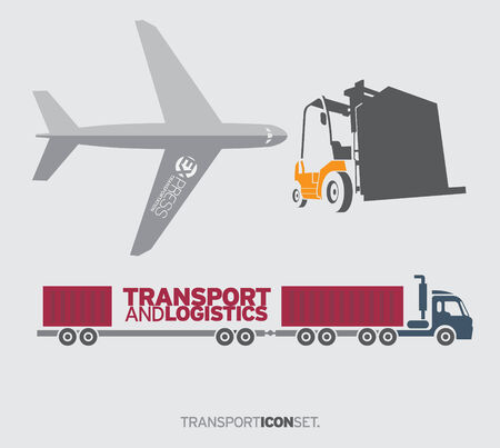 transportation icon setのイラスト素材