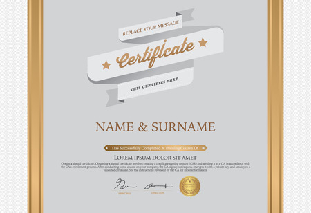 Certificate Design Template.のイラスト素材