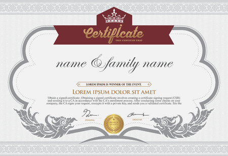 Certificate Template.のイラスト素材