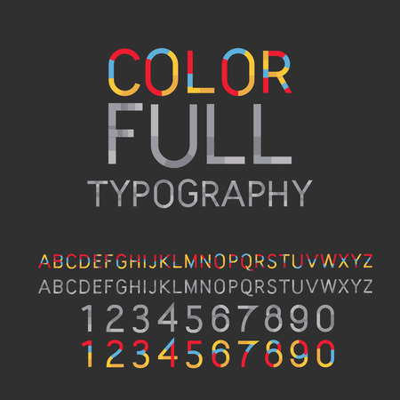 Vintage typography color full and gray color. vector-illsutratorのイラスト素材