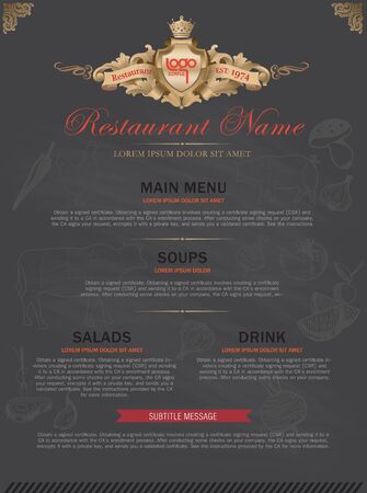 menu template.のイラスト素材