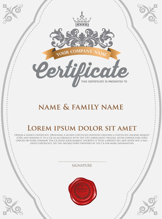 Certificate Design Template.のイラスト素材