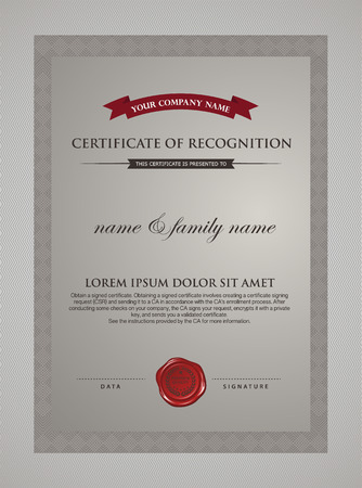 Certificate Design Template.のイラスト素材