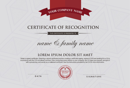Certificate Design Template.のイラスト素材