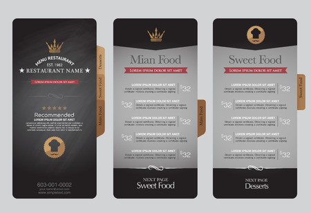 Menus are designed exquisitely beautiful, stylish and easy to use.のイラスト素材