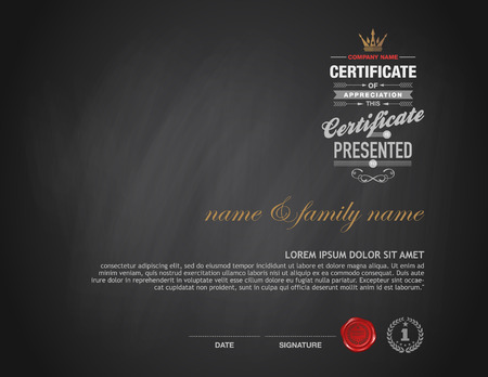 certificate template.のイラスト素材