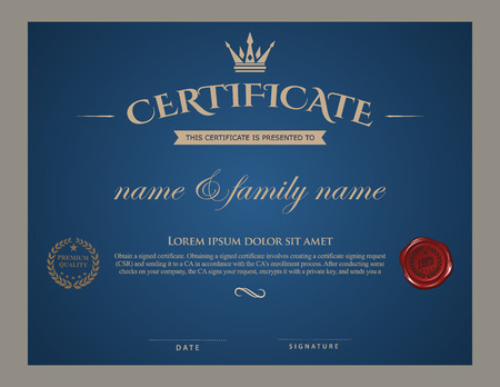 certificate template.のイラスト素材