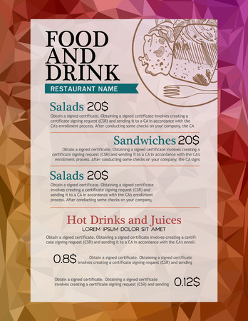 Restaurant menu design and background pattern.のイラスト素材