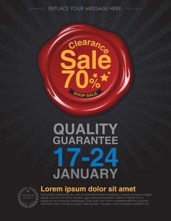 Clearance sale design, Vector brochure, flyer, magazine cover booklet poster design templateのイラスト素材