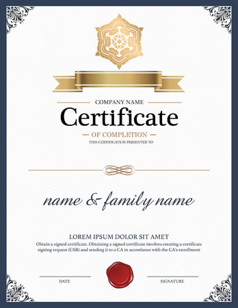 Certificate Design Template.のイラスト素材